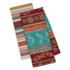 Set of 2 Southwest Kopelli Themed Cotton Dish Towels 18x28 from Design Imports
