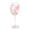 Hand-Painted Pink Swirls Wine Glass by Izzy & Oliver from Enesco - Durable for Everyday Use