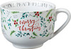 Holly Berry Design Double Sided Merry Christmas Stoneware Coffee Mug 20 Oz from Primitives by Kathy