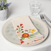 Set of 4 Decorative Cotton Table Napkins - Spring Floral Goldenbloom Design 18x18 from Now Designs