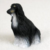 Dog Lover Hand-painted Figurine - Afghan Black & White Tiny One From Conversation Concepts