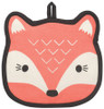 Pocket Pals Orange Fox Cotton Potholder & Checkered Dish Towel Set from Now Designs