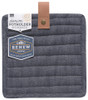Renew Denim Blue Potholder 8 Inch x 8 Inch With Leather Handle from Now Designs