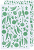 Veggies Printed Floursack Cotton Kitchen Dish Towel  Set of 2 - Green & White from Now Designs