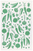 Veggies Printed Floursack Cotton Kitchen Dish Towel  Set of 2 - Green & White from Now Designs