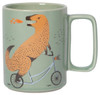 Stoneware Coffee Mug - Double Sided Wild Riders Rabbit & Dinosaur from Now Designs