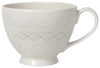 White Adorn Coffee Mug - Pastel Cloud White With Debossed Geometric Patterns 16 Oz from Now Designs