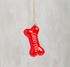 Dog Lover Good Dog Bone Shaped Hanging Christmas Ornament from Primitives by Kathy