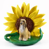 Dog Lover Decorative Hand Painted Sunflower Figurine - Afghan Tan & White From Conversation Concepts