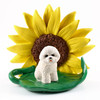 Dog Lover Hand-painted Figurine - Bichon Frise Sunflower From Conversation Concepts