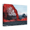 Molten Majesty: Volcanic Eruption Photography, Earth's Elemental Power - Unframed Canvas Wall Art Decor