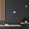 Cosmic Solitude: Earth in Luminous Darkness, Celestial Panorama of Planetary Isolation - Unframed Canvas Wall Art Decor