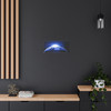 Cosmic Solitude: Earth in Luminous Darkness, Celestial Panorama of Planetary Isolation - Unframed Canvas Wall Art Decor