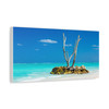 Resilient Solitude: Tropical Seascape, Minimalist Landscape Photography - Unframed Canvas Wall Art Decor
