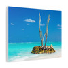 Resilient Solitude: Tropical Seascape, Minimalist Landscape Photography - Unframed Canvas Wall Art Decor