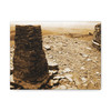 Stone Sentinels of the Desert: Ancient Architectural Monoliths, Timeless Archaeological Landscape  - Unframed Canvas Wall Art Decor