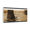 Stone Sentinels of the Desert: Ancient Architectural Monoliths, Timeless Archaeological Landscape  - Unframed Canvas Wall Art Decor