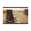 Stone Sentinels of the Desert: Ancient Architectural Monoliths, Timeless Archaeological Landscape  - Unframed Canvas Wall Art Decor