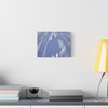 Shadows of Solitude: Winter Light Projection, Monochromatic Snow Horseman Landscape - Unframed Canvas Wall Art Decor