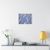 Shadows of Solitude: Winter Light Projection, Monochromatic Snow Horseman Landscape - Unframed Canvas Wall Art Decor