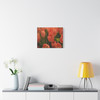 Fringed Coral Tulips: Botanical Elegance in Bloom, Spring Garden Symphony  - Unframed Canvas Wall Art Decor