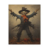 Harvest of Nightmares: Rural Halloween Horror, Scarecrow Dark Art - Unframed Canvas Wall Art Decor