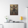 Harvest of Nightmares: Rural Halloween Horror, Scarecrow Dark Art - Unframed Canvas Wall Art Decor