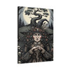 Witch of the Moonlit Forest: Gothic Mystical Portrait, Dark Fantasy Feminine Power - Unframed Canvas Wall Art Decor