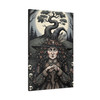 Witch of the Moonlit Forest: Gothic Mystical Portrait, Dark Fantasy Feminine Power - Unframed Canvas Wall Art Decor