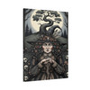 Witch of the Moonlit Forest: Gothic Mystical Portrait, Dark Fantasy Feminine Power - Unframed Canvas Wall Art Decor