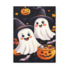 Ghostly Halloween Fun: Cute Cartoon Spirits, Spooky Festive Night Scene - Unframed Canvas Wall Art Decor