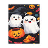 Ghostly Halloween Charms: Kawaii Spooky Friends, Festive Pumpkin Celebration - Unframed Canvas Wall Art Decor