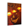 Glowing Halloween Jack-o'-Lantern: Autumn's Spooky Charm, Classic Pumpkin Decoration - Unframed Canvas Wall Art Decor