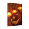 Glowing Halloween Jack-o'-Lantern: Autumn's Spooky Charm, Classic Pumpkin Decoration - Unframed Canvas Wall Art Decor