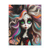 Fractured Porcelain: Gothic Digital Fantasy, Surreal Doll Portrait - Unframed Canvas Wall Art Decor