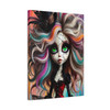 Fractured Porcelain: Gothic Digital Fantasy, Surreal Doll Portrait - Unframed Canvas Wall Art Decor