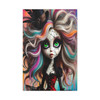 Fractured Porcelain: Gothic Digital Fantasy, Surreal Doll Portrait - Unframed Canvas Wall Art Decor