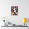 Porcelain Fractures: Gothic Digital Portrait, Victorian Fantasy Illustration - Unframed Canvas Wall Art Decor