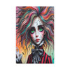 Porcelain Fractures: Gothic Digital Portrait, Victorian Fantasy Illustration - Unframed Canvas Wall Art Decor