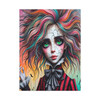 Porcelain Fractures: Gothic Digital Portrait, Victorian Fantasy Illustration - Unframed Canvas Wall Art Decor
