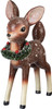 Retro Inspired Standing Fawn Figurine With Wreath 9.25 Inch from Primitives by Kathy