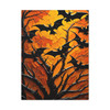 Nocturnal Haunt: Halloween Gothic Landscape, Bat Silhouette Artwork - Unframed Canvas Wall Art Decor
