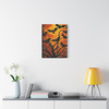 Nocturnal Haunt: Halloween Gothic Landscape, Bat Silhouette Artwork - Unframed Canvas Wall Art Decor