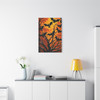Nocturnal Haunt: Halloween Gothic Landscape, Bat Silhouette Artwork - Unframed Canvas Wall Art Decor