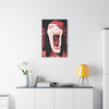 Crimson Nightmare: Hooded Horror, Teeth of Terror - Unframed Canvas Wall Art Decor