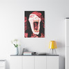 Crimson Nightmare: Hooded Horror, Teeth of Terror - Unframed Canvas Wall Art Decor