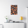 Jack-o'-Lantern Jamboree: Halloween Pattern Design, Festive Pumpkin Illustration - Unframed Canvas Wall Art Decor