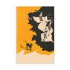 Shadows of Halloween: Spectral Silhouettes, Vintage Graphic Hauntings - Unframed Canvas Wall Art Decor