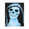 Ethereal Mortality: Day of the Dead Skull, Digital Memento Mori Art - Unframed Canvas Wall Art Decor