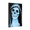 Ethereal Mortality: Day of the Dead Skull, Digital Memento Mori Art - Unframed Canvas Wall Art Decor